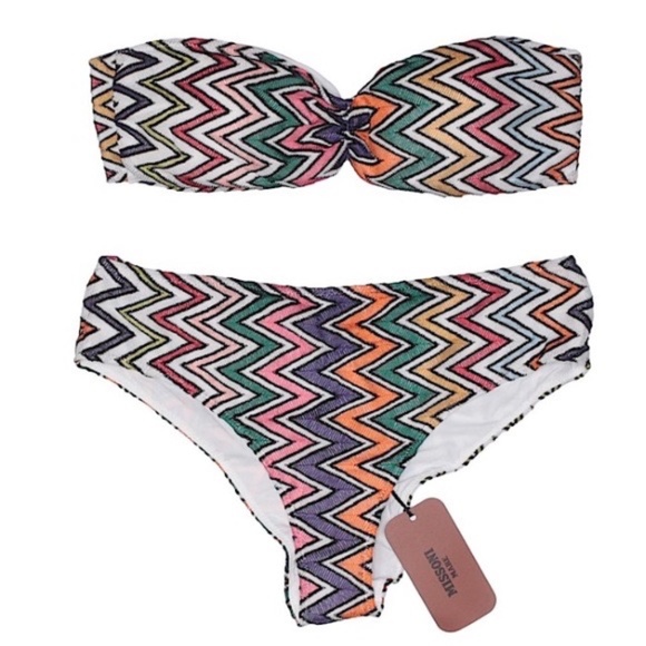 Missoni Other - Missoni Rainbow-Colored Chevron Crochet Bikini